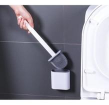 Escova Vaso Sanitário De Silicone Com Base Para Banheiro - oem