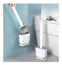 Escova Vaso Sanitário Limpeza Banheiro De Silicone Privada