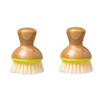Escovas de louça Full Circle Bubble Up Bamboo, laváveis à mão, verdes