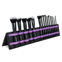 Escovas de maquiagem cosmética definem escova de fundação portátil 15pcs Black Kabuki Eyeshadow Corretivor de Cor blush escova com caixa