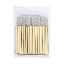 Escovas De Máscara Com Cabo De Bambu 50 Peças Escovas Para Extensão De Cílios Ferramenta De