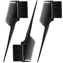 Escovas de tintura de cabelo Salon Supply Co Emperor 3 Angled Tint Black