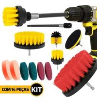 Escovas Para Lavar Estofados,carpetes 14 Pçs Uso Parafusadeira Escovas Para Lavar Estofados,carpetes 14 Pçs Uso Parafusadeira