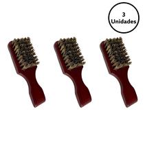 Escovinha disfarce barbeiro degrade madeira 3 unidades