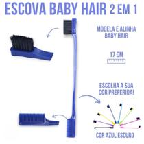 Escovinha para Baby Hair com Pente Multifuncional para Cabelo - 2 em 1