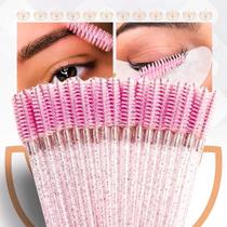 Escovinhas Glitter Extensao De Cilios Sobrancelha Rosa