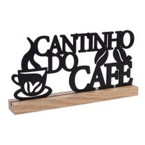Escrita De Madeira 27cm Cantinho Do Cafe Golden Rio