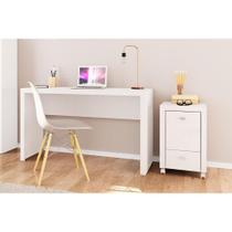 Escritório Completo (1 Mesa de Computador ME4135 + 1 Gaveteiro ME4112) 2 Peças Branco - Tecno Mobili Escritório Completo (1 Mesa de Computador ME4135 + 1 Gaveteiro ME4112) 2 Peças Branco - Tecno Mobili