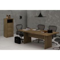 Escritório Completo (1 Mesa p/ Escritório ME4119 + 1 Arquivo de Escritório ME4118) 2 Peças Amêndoa - Tecno Mobili