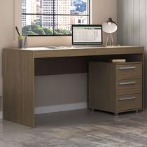 Escritório Completo 3 Gavetas Avelã Cj-045 - Hecol Móveis