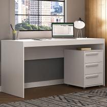Escritório Completo 3 Gavetas Branco Fosco Cj-045 - Hecol Móveis Escritório Completo 3 Gavetas Branco Fosco Cj-045 - Hecol Móveis