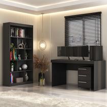 Escritório Completo 3 Gavetas Onix Tx Cj-044 - Hecol Móveis Escritório Completo 3 Gavetas Onix Tx Cj-044 - Hecol Móveis