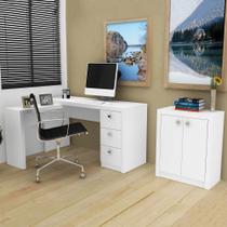 Escritório Completo áustria Branco - Tecno Mobili