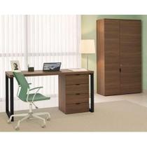 Escritório Completo Frame (1 Escrivaninha, 1 Armário, 1 Gaveteiro) 3 Peças Munique - Kappesberg Escritório Completo Frame (1 Escrivaninha, 1 Armário, 1 Gaveteiro) 3 Peças Munique - Kappesberg