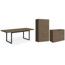 Escritório Completo Frame (1 Mesa de Reunião, 2 Armários) 3 Peças Munique - Kappesberg Escritório Completo Frame (1 Mesa de Reunião, 2 Armários) 3 Peças Munique - Kappesberg