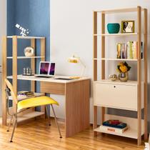 Escritório Completo Match 1 Porta Off White/Carvalho - Artely