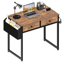 Escritorio Lufeiya para Computadora de 80 cm con 2 Cajones estilo Rústico