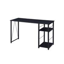 Escritorio para Escritura Casafoyer Vadna con Superficie de Madera y Base de Metal Negra Escritorio para Escritura Casafoyer Vadna con Superficie de Madera y Base de Metal Negra