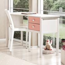 Escrivaninha 120cm Infantil Club House Sweet com 2 Gavetas Madeira Maciça Casatema MadeiraOriginals Escrivaninha 120cm Infantil Club House Sweet com 2 Gavetas Madeira Maciça Casatema MadeiraOriginals