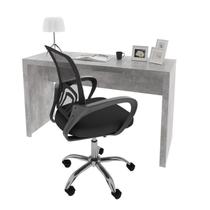 Escrivaninha 127cm ME4135 com Cadeira Diretor Tela Mesh Tok 3310 - Espresso Móveis