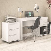 Escrivaninha 2 Gavetas 120cm com Gaveteiro 3 Gavetas Maia Escrivaninha 2 Gavetas 120cm com Gaveteiro 3 Gavetas Maia