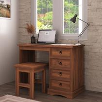 Escrivaninha 4 Gavetas com Banqueta 100%Madeira Maciça Acapulco Escrivaninha 4 Gavetas com Banqueta 100%Madeira Maciça Acapulco