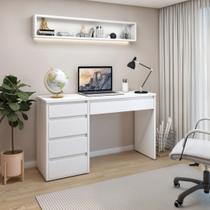 Escrivaninha 5 Gavetas 136cm 100% MDF Berlim Yescasa