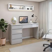 Escrivaninha 5 Gavetas 136cm 100% MDF Berlim Yescasa