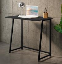 escrivaninha 80cm home office dobravel estilo industrial preto