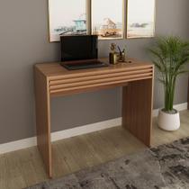 Escrivaninha 90cm com Gaveta MDP Branco Tecnomobili Cor:Amêndoa Escrivaninha 90cm com Gaveta MDP Branco Tecnomobili Cor:Amêndoa