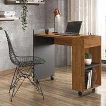 Escrivaninha Alessa M2 Amêndoa com Chumbo - Lukaliam Móveis