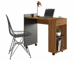 Escrivaninha Alessa M2 Amêndoa com Chumbo - Lukaliam Móveis