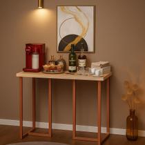 Escrivaninha Aparador Cantinho do Café Barzinho Estilo Industrial Moderna Mali 76cm Pequena Para Quarto Compacta Design Elegante
