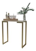 Escrivaninha Aparador Mesa Corredor 68cm X 30cm Pés Dourado