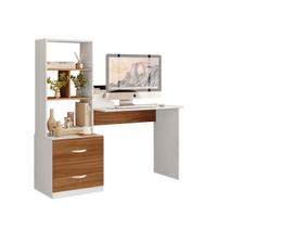 Escrivaninha Armário Rita Com Gavetas Branco/savana