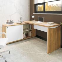 Escrivaninha Artany Smart Cor Olmo Com Branco