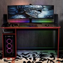 Escrivaninha Athenas 115cm com Nichos Mesa Gamer para Computador Home Office Compacta Moderna para Escritório e Estudo Escrivaninha Athenas 115cm com Nichos Mesa Gamer para Computador Home Office Compacta Moderna para Escritório e Estudo