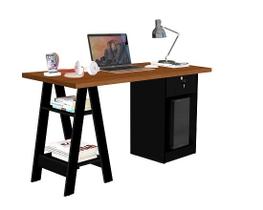 Escrivaninha Bali Canela/Preto Carmolar Móveis Escrivaninha Bali Canela/Preto Carmolar Móveis