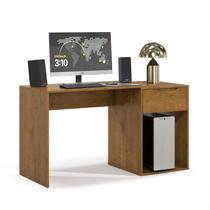 Escrivaninha Bancada para Notebook Quarto Mesa de Computador Home Office Estudo Estação de Trabalho com 1 Gaveta Flow Freijó