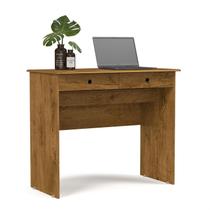 Escrivaninha Bancada para Notebook Quarto Mesa de Computador Home Office Estudo Estação de Trabalho com 2 Gavetas - Freijó - EJ MÓVEIS