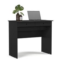 Escrivaninha Bancada para Notebook Quarto Mesa de Computador Home Office Estudo Estação de Trabalho com 2 Gavetas - Preto