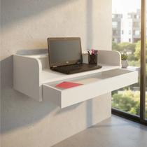 Escrivaninha Bancada Suspensa com Gaveta Mesa Notebook Branco Escrivaninha Bancada Suspensa com Gaveta Mesa Notebook Branco