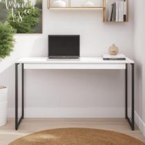 Escrivaninha Branca 90x50cm + Prateleira Branca 90x30cm: O Kit Perfeito para Seu Escritório