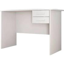 Escrivaninha Branca Para Quarto 2 Gavetas Estrutura MDF Home Office