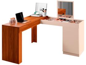 Escrivaninha canto mobler penteadeira star feijo/off white