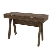 Escrivaninha Cavalete 120cm com 2 Gavetas ME4128 Nogal Tecnomobili Escrivaninha Cavalete 120cm com 2 Gavetas ME4128 Nogal Tecnomobili