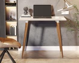 Escrivaninha Classic Mesa Computador Mdf Pés em Madeira Aparador Retrô