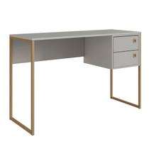 Escrivaninha com 2 Gavetas Industrial P1012 Arena Dourado Home Office Escritório Placa e Ponto Escrivaninha com 2 Gavetas Industrial P1012 Arena Dourado Home Office Escritório Placa e Ponto