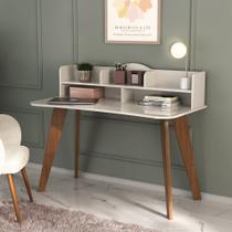 Escrivaninha com 5 Nichos 120 cm Penteadeira Feminina Sofia Off White/Cedro 100% em MDF Escrivaninha com 5 Nichos 120 cm Penteadeira Feminina Sofia Off White/Cedro 100% em MDF