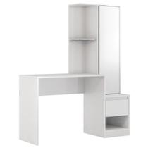 Escrivaninha Com Armário 1 Porta 1 Gaveta Office Morada D02 Branco - Mpozenato